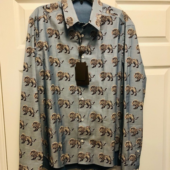 Louis Vuitton Chapman Lion Dress Shirt 